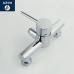 Azos Bidet Faucet Pressurized Shower Nozzle Brass Chrome Cold and Hot Switch Single Function Washing Machine Pet Bath Shower Room Round PJPQR022B - B07D1Y8W9J